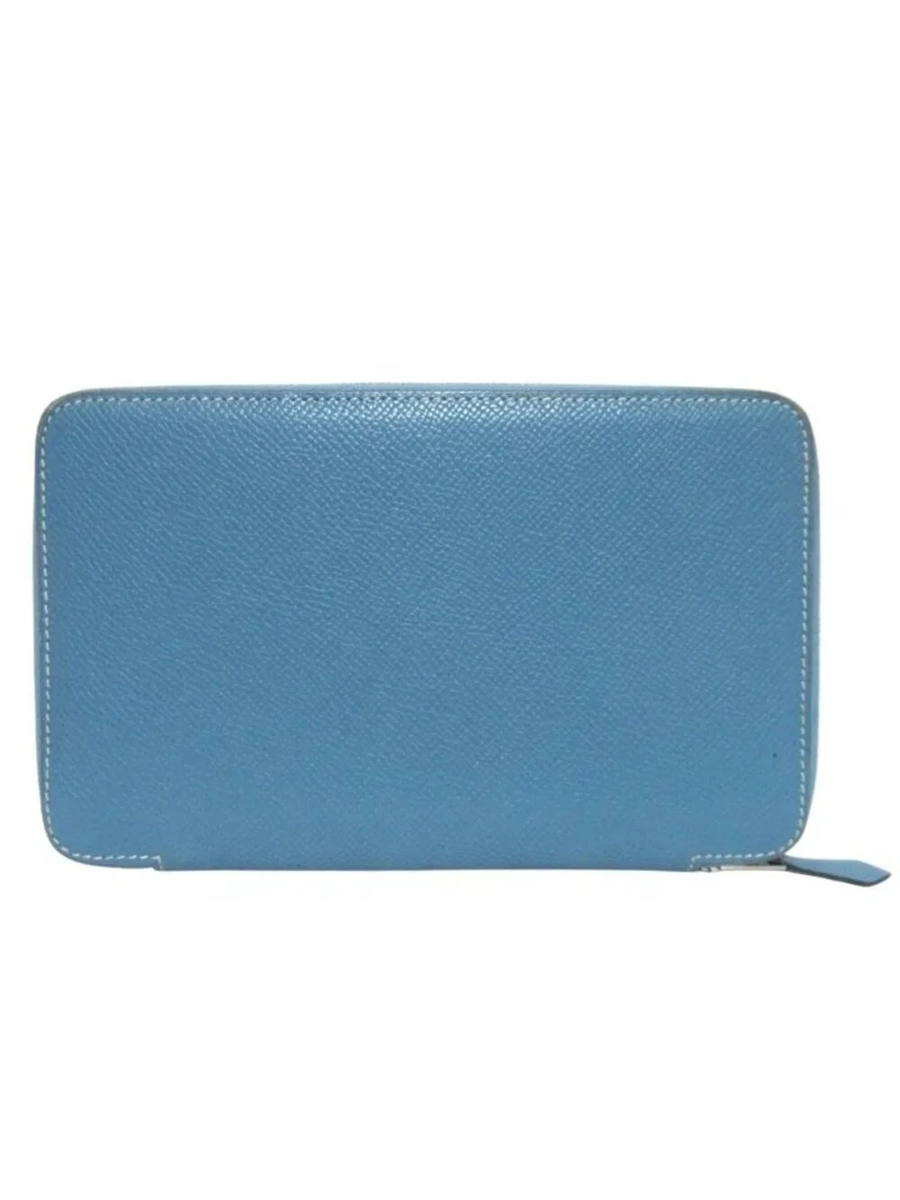 Hermes Veau Epsom Agenda Zip Around Notebook Cover Blue Jean